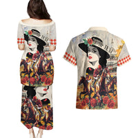 Personalized Kentucky Ladies Couples Matching Puletasi and Hawaiian Shirt The Run For The Roses Derby LT9 - Wonder Print Shop