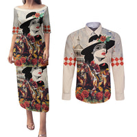 Personalized Kentucky Ladies Couples Matching Puletasi and Long Sleeve Button Shirt The Run For The Roses Derby LT9 - Wonder Print Shop