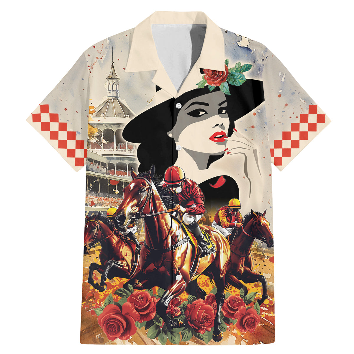 Personalized Kentucky Ladies Family Matching Mermaid Dress and Hawaiian Shirt The Run For The Roses Derby LT9 - Wonder Print Shop