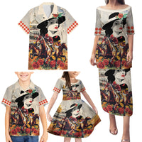 Personalized Kentucky Ladies Family Matching Puletasi and Hawaiian Shirt The Run For The Roses Derby - Wonder Print Shop