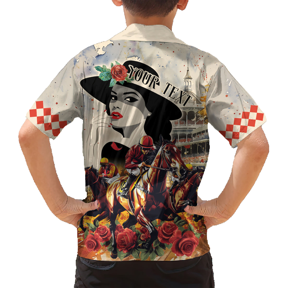Personalized Kentucky Ladies Family Matching Short Sleeve Bodycon Dress and Hawaiian Shirt The Run For The Roses Derby - Wonder Print Shop