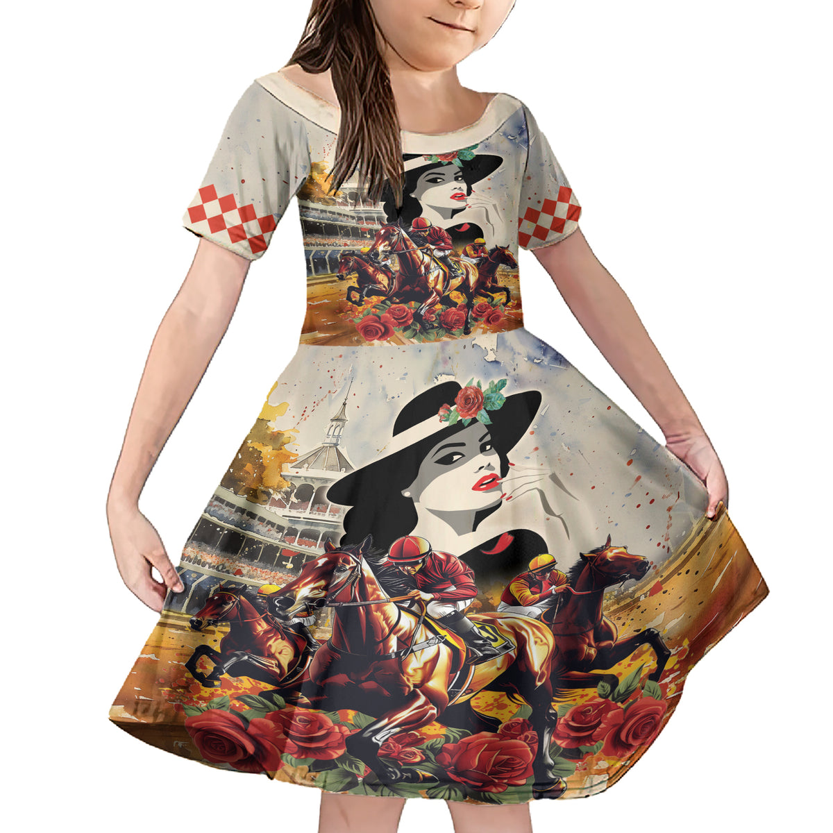 Personalized Kentucky Ladies Family Matching Short Sleeve Bodycon Dress and Hawaiian Shirt The Run For The Roses Derby - Wonder Print Shop