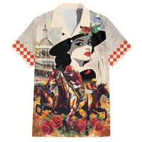 Personalized Kentucky Ladies Family Matching Short Sleeve Bodycon Dress and Hawaiian Shirt The Run For The Roses Derby - Wonder Print Shop