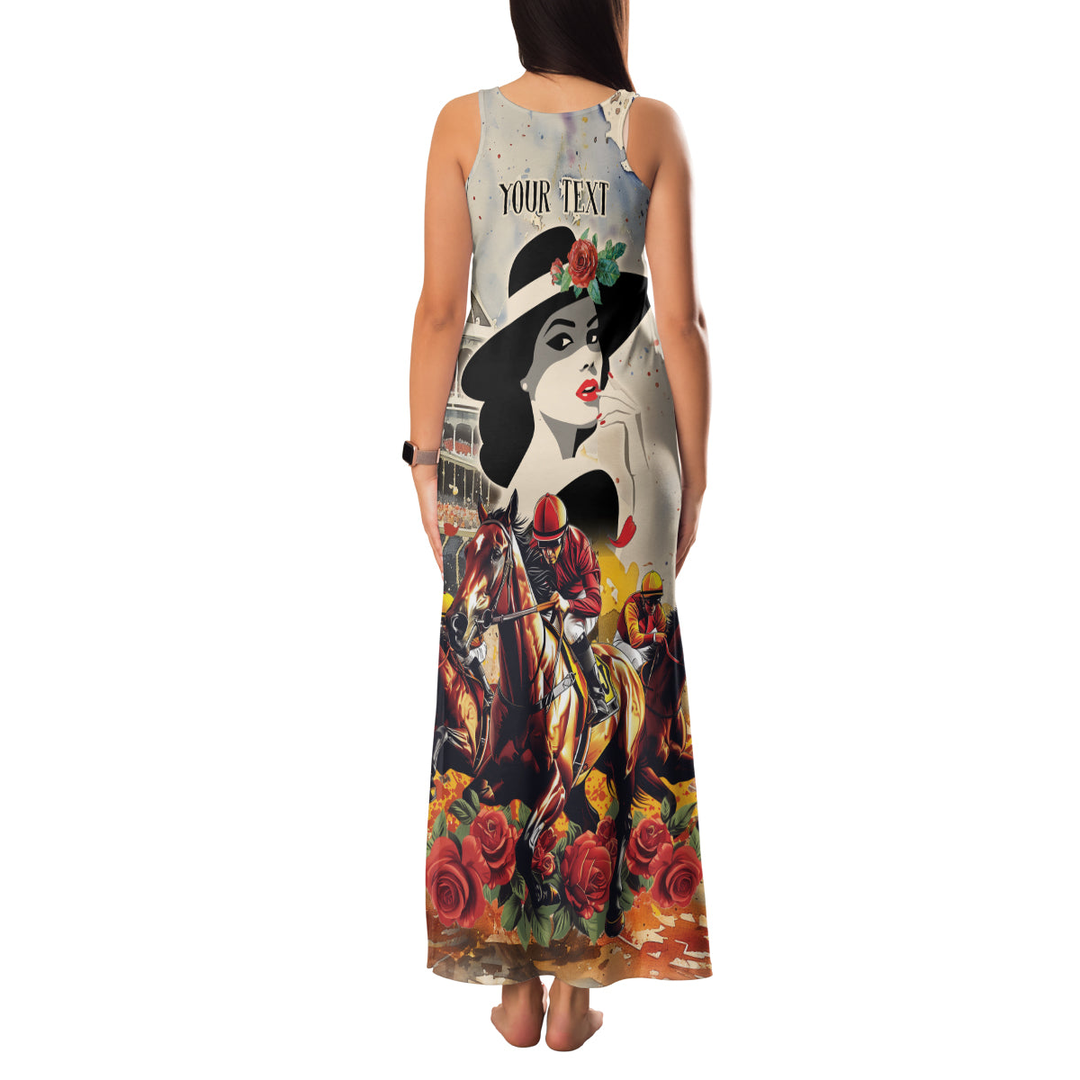 Personalized Kentucky Ladies Family Matching Tank Maxi Dress and Hawaiian Shirt The Run For The Roses Derby - Wonder Print Shop