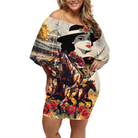 Personalized Kentucky Ladies Off Shoulder Short Dress The Run For The Roses Derby - Wonder Print Shop