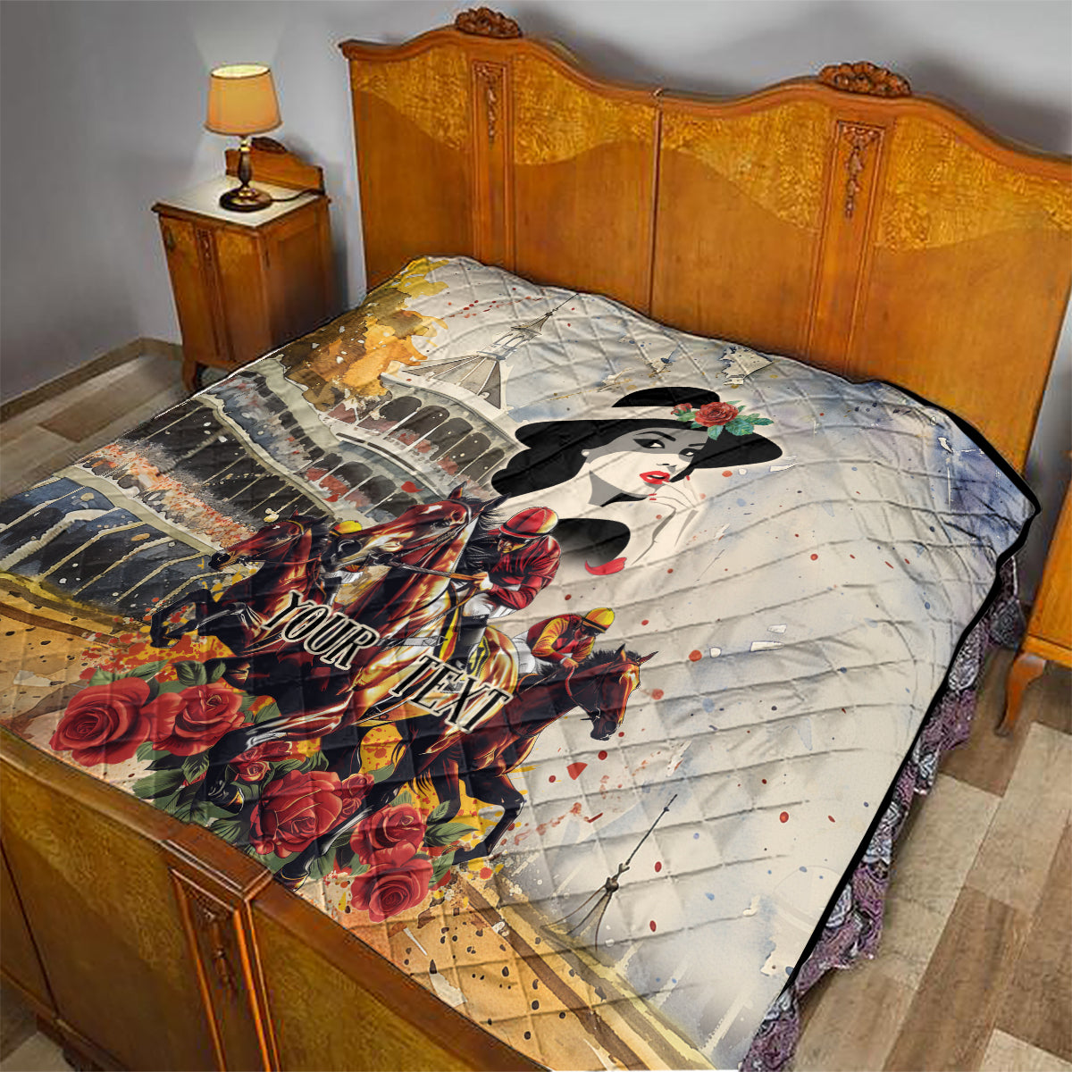 Personalized Kentucky Ladies Quilt The Run For The Roses Derby - Wonder Print Shop