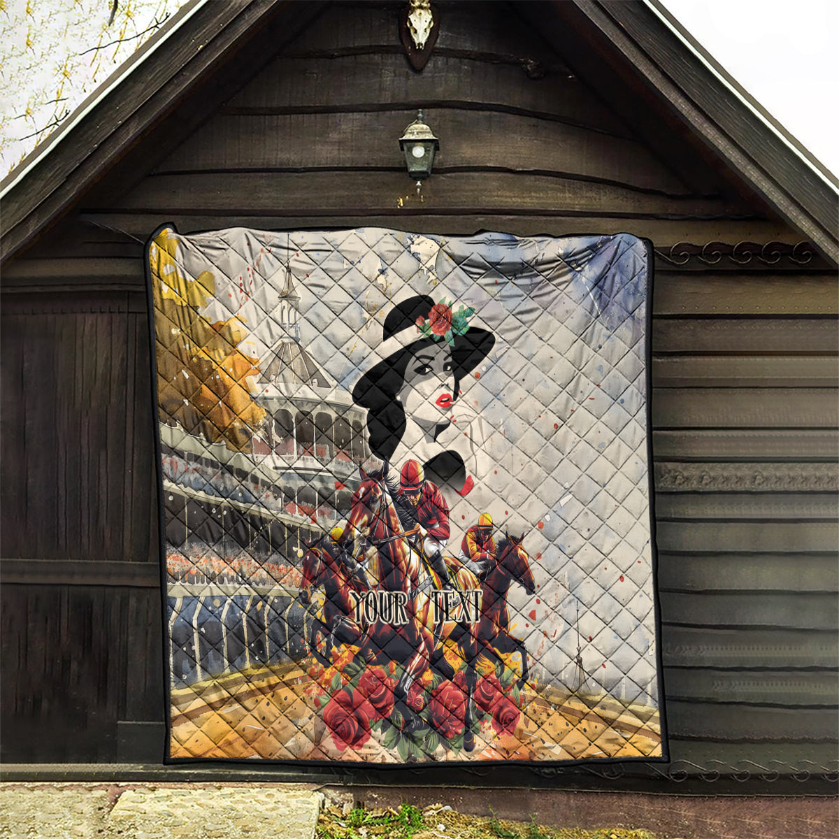 Personalized Kentucky Ladies Quilt The Run For The Roses Derby - Wonder Print Shop