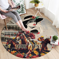 Personalized Kentucky Ladies Round Carpet The Run For The Roses Derby