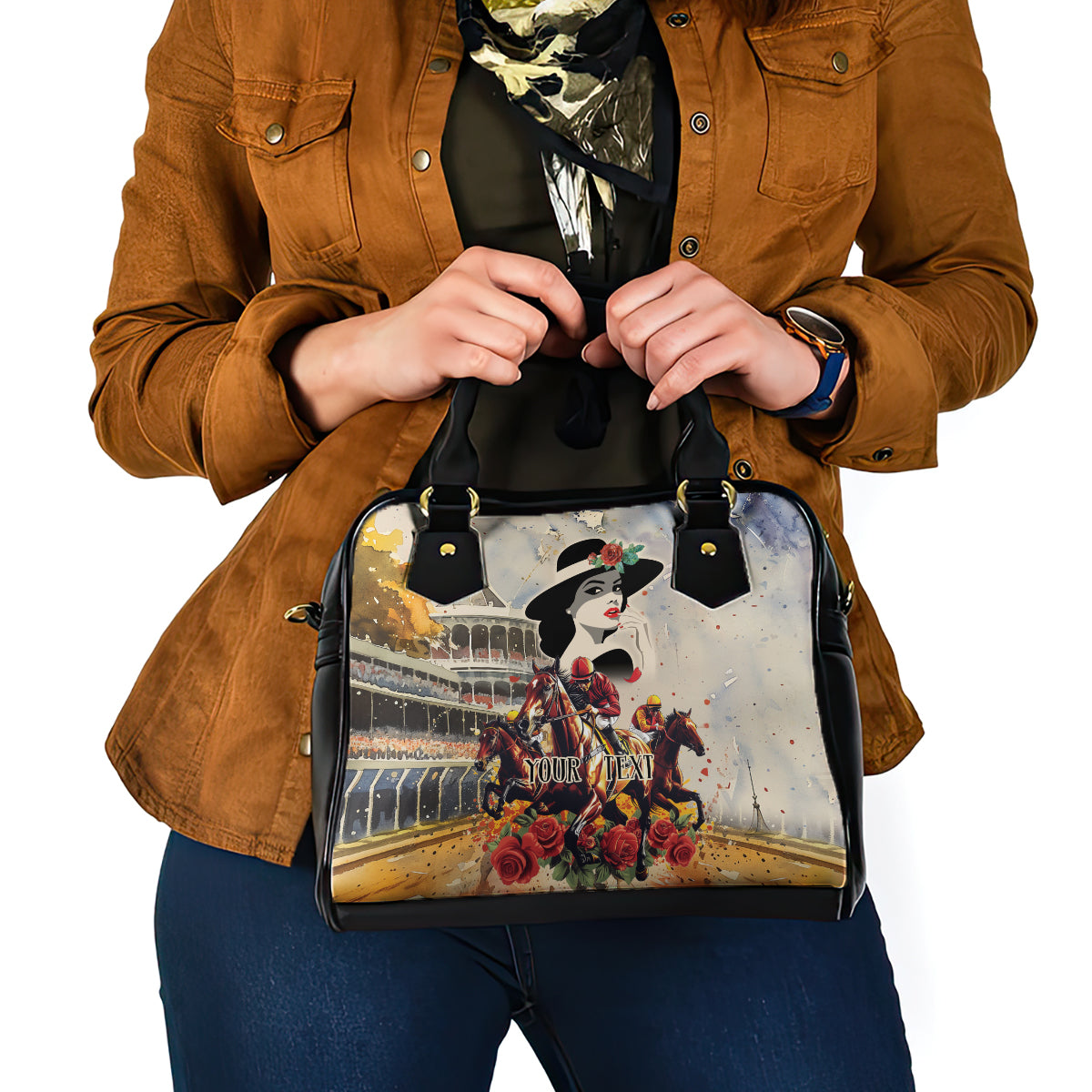 Personalized Kentucky Ladies Shoulder Handbag The Run For The Roses Derby