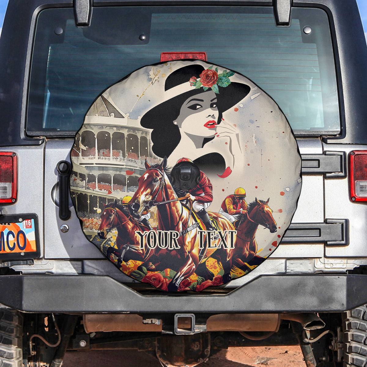 Personalized Kentucky Ladies Spare Tire Cover The Run For The Roses Derby - Wonder Print Shop