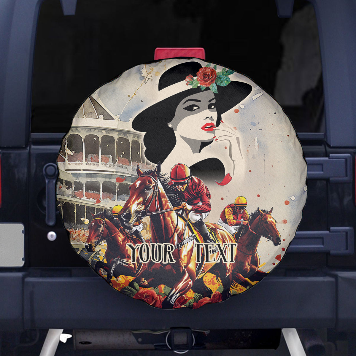 Personalized Kentucky Ladies Spare Tire Cover The Run For The Roses Derby - Wonder Print Shop