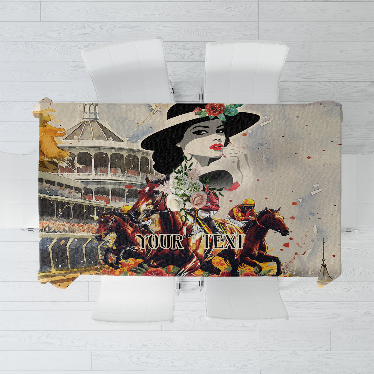 Personalized Kentucky Ladies Tablecloth The Run For The Roses Derby - Wonder Print Shop