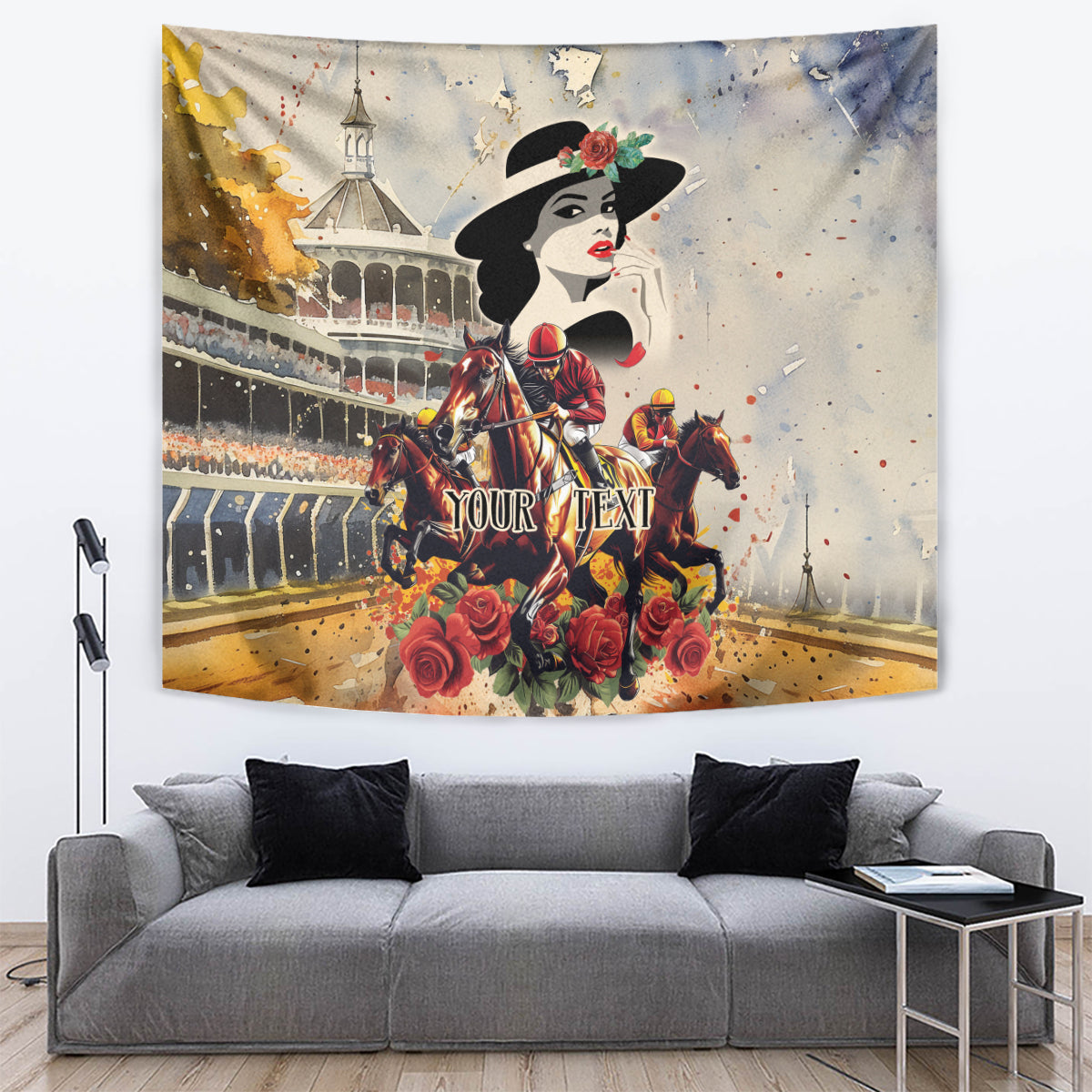 Personalized Kentucky Ladies Tapestry The Run For The Roses Derby