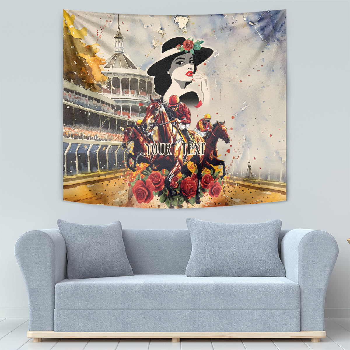 Personalized Kentucky Ladies Tapestry The Run For The Roses Derby - Wonder Print Shop