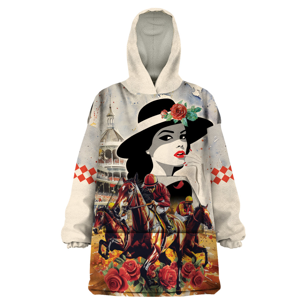Personalized Kentucky Ladies Wearable Blanket Hoodie The Run For The Roses Derby - Wonder Print Shop