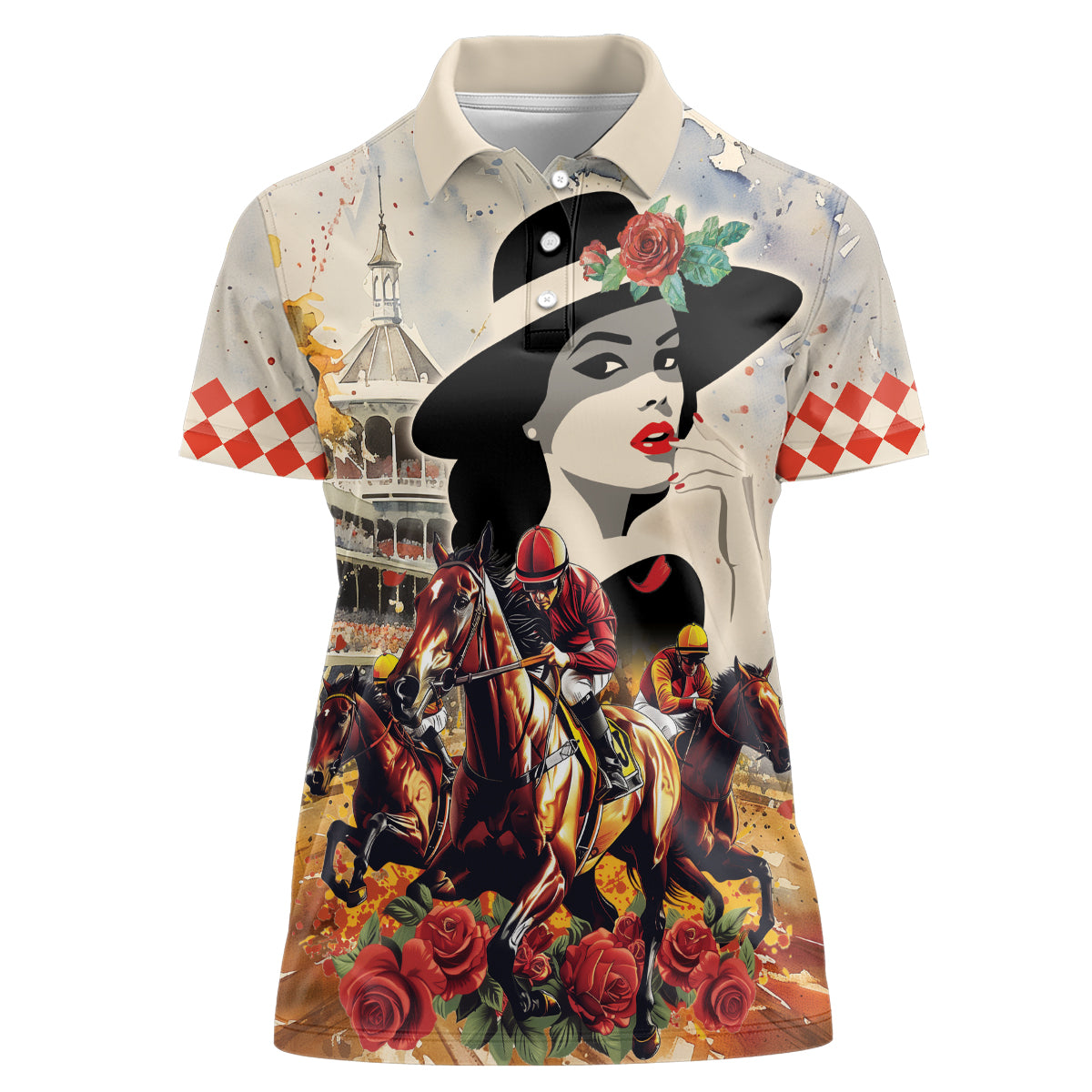 Personalized Kentucky Ladies Women Polo Shirt The Run For The Roses Derby - Wonder Print Shop