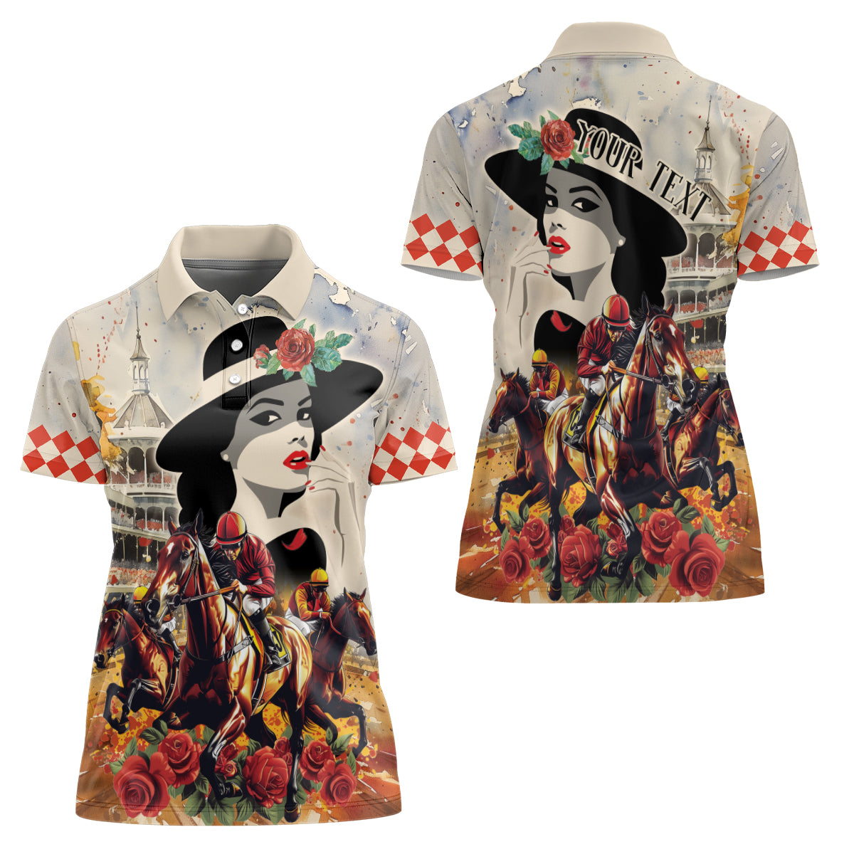Personalized Kentucky Ladies Women Polo Shirt The Run For The Roses Derby - Wonder Print Shop