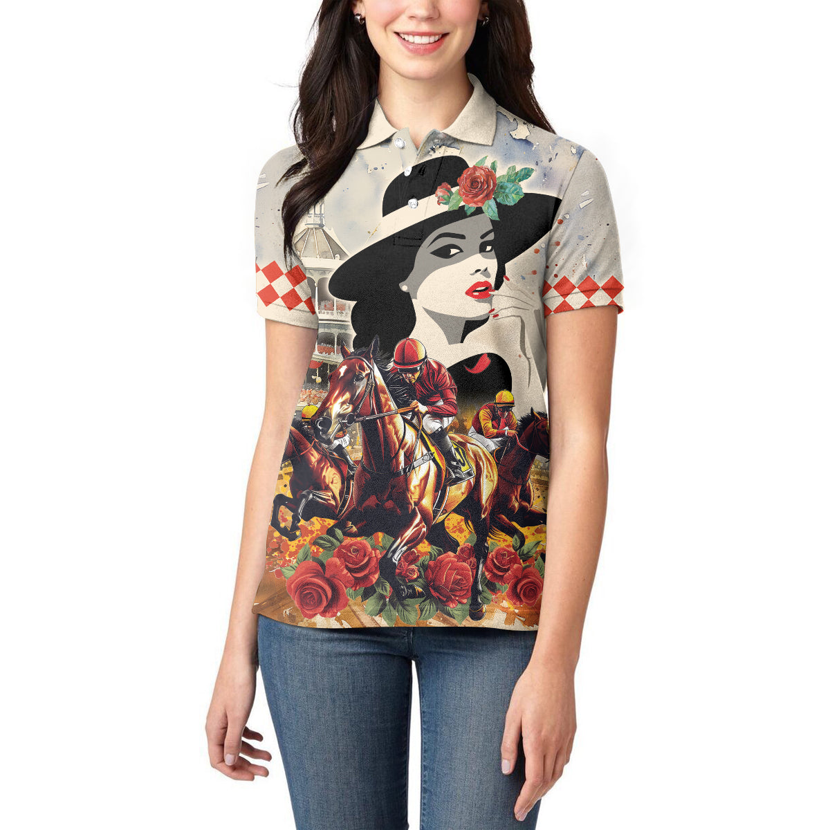 Personalized Kentucky Ladies Women Polo Shirt The Run For The Roses Derby - Wonder Print Shop