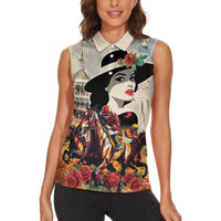 Personalized Kentucky Ladies Women Sleeveless Polo Shirt The Run For The Roses Derby - Wonder Print Shop