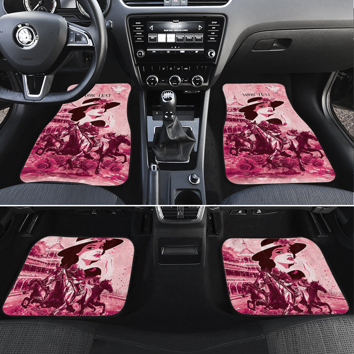 Personalized Kentucky Ladies Car Mats The Run For The Roses Derby - Pink Out LT9 - Wonder Print Shop