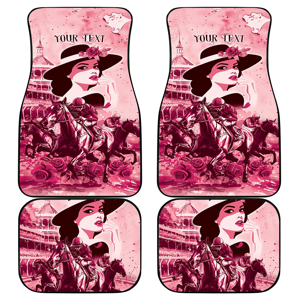 Personalized Kentucky Ladies Car Mats The Run For The Roses Derby - Pink Out LT9 - Wonder Print Shop