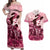 Personalized Kentucky Ladies Couples Matching Off Shoulder Maxi Dress and Hawaiian Shirt The Run For The Roses Derby - Pink Out LT9 - Wonder Print Shop