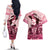 Personalized Kentucky Ladies Couples Matching Off The Shoulder Long Sleeve Dress and Hawaiian Shirt The Run For The Roses Derby - Pink Out LT9 - Wonder Print Shop