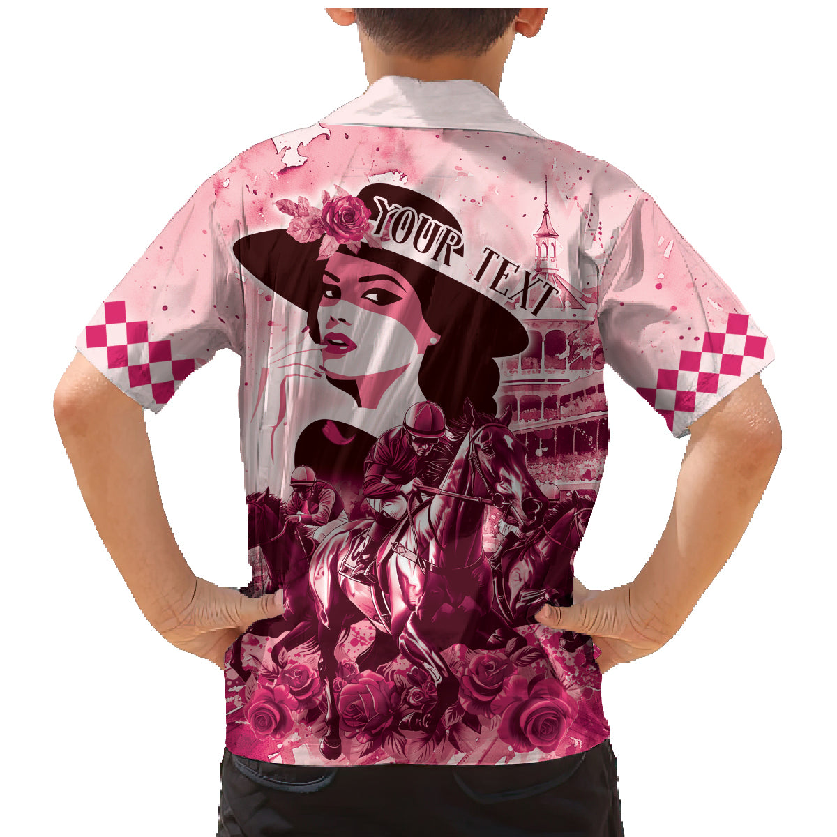Personalized Kentucky Ladies Family Matching Mermaid Dress and Hawaiian Shirt The Run For The Roses Derby - Pink Out LT9 - Wonder Print Shop