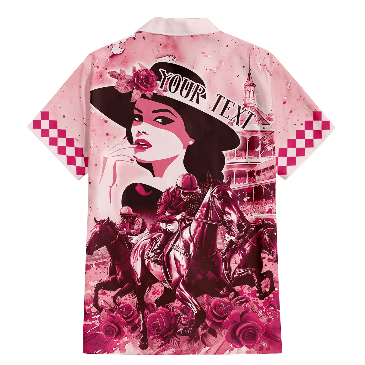 Personalized Kentucky Ladies Family Matching Mermaid Dress and Hawaiian Shirt The Run For The Roses Derby - Pink Out LT9 - Wonder Print Shop