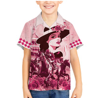 Personalized Kentucky Ladies Family Matching Mermaid Dress and Hawaiian Shirt The Run For The Roses Derby - Pink Out LT9 - Wonder Print Shop