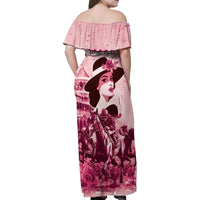 Personalized Kentucky Ladies Family Matching Off Shoulder Maxi Dress and Hawaiian Shirt The Run For The Roses Derby - Pink Out LT9 - Wonder Print Shop