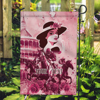 Personalized Kentucky Ladies Garden Flag The Run For The Roses Derby - Pink Out - Wonder Print Shop