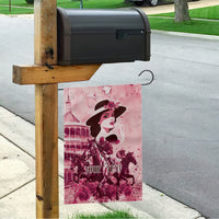 Personalized Kentucky Ladies Garden Flag The Run For The Roses Derby - Pink Out - Wonder Print Shop