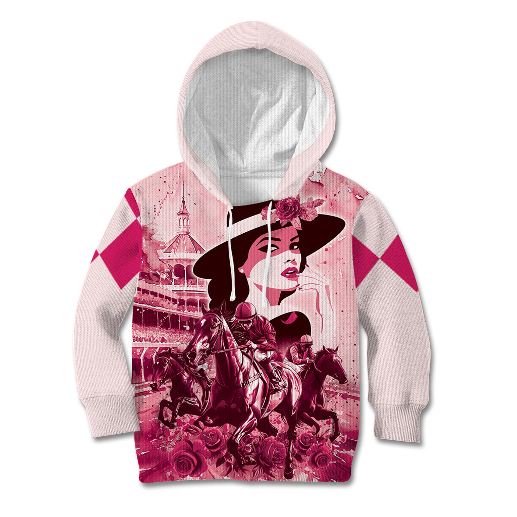 Personalized Kentucky Ladies Kid Hoodie The Run For The Roses Derby - Pink Out - Wonder Print Shop