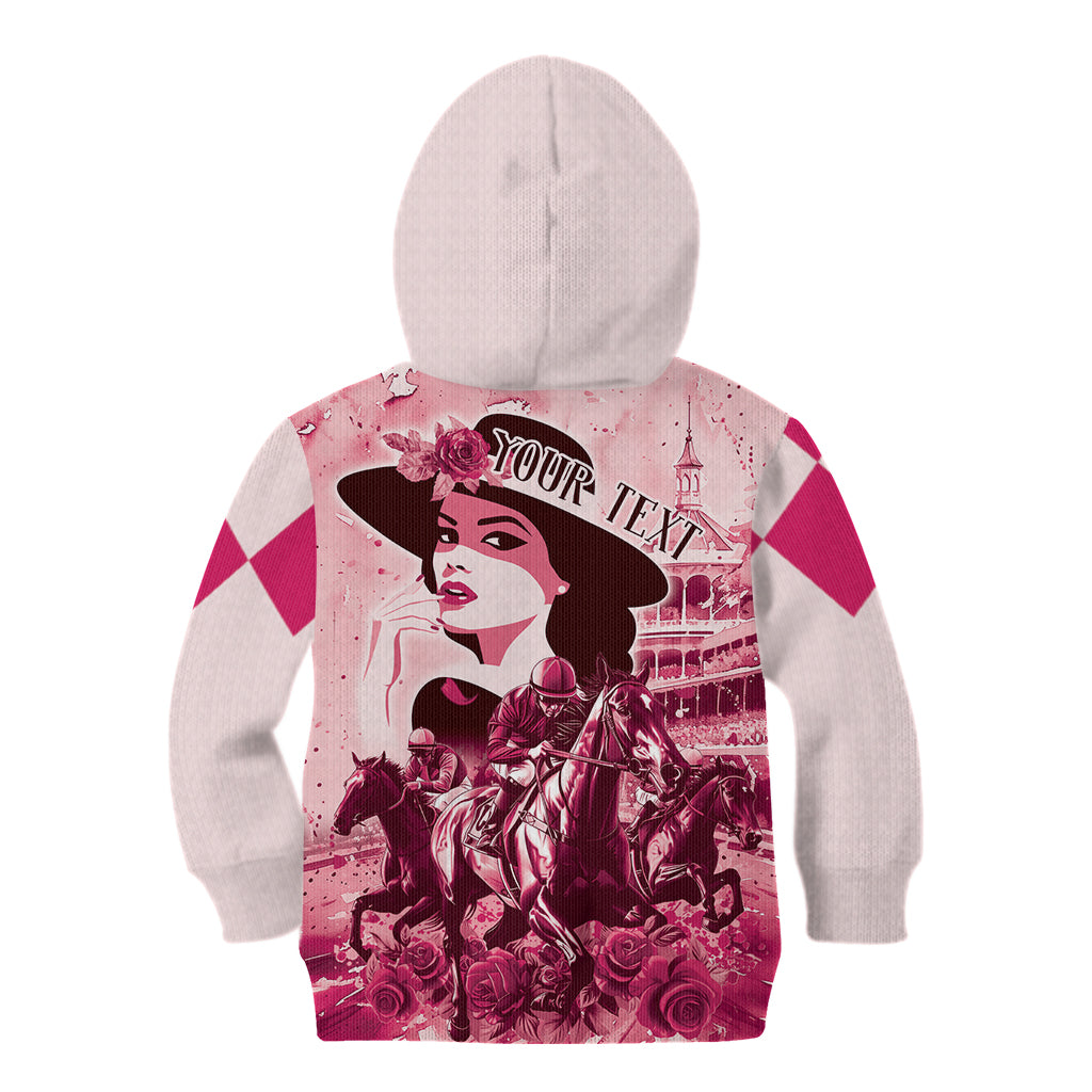 Personalized Kentucky Ladies Kid Hoodie The Run For The Roses Derby - Pink Out - Wonder Print Shop