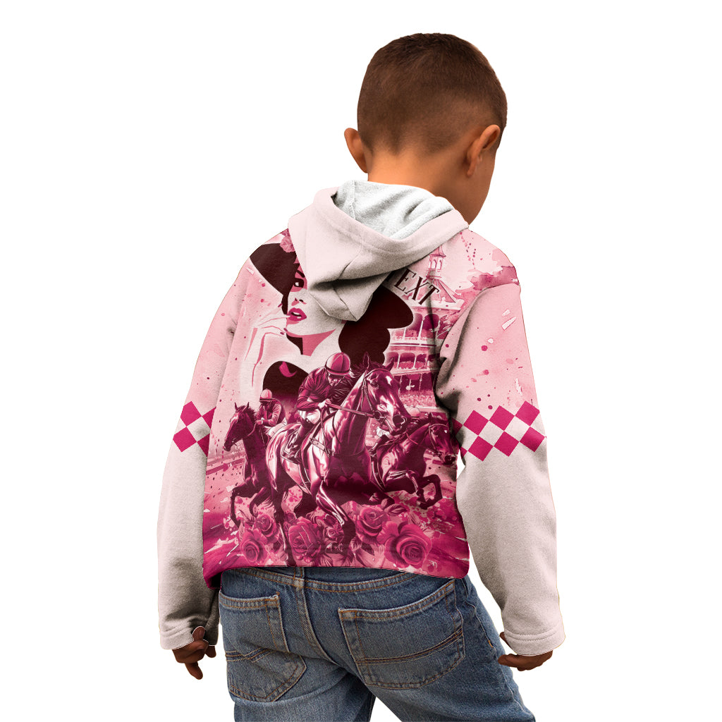 Personalized Kentucky Ladies Kid Hoodie The Run For The Roses Derby - Pink Out - Wonder Print Shop
