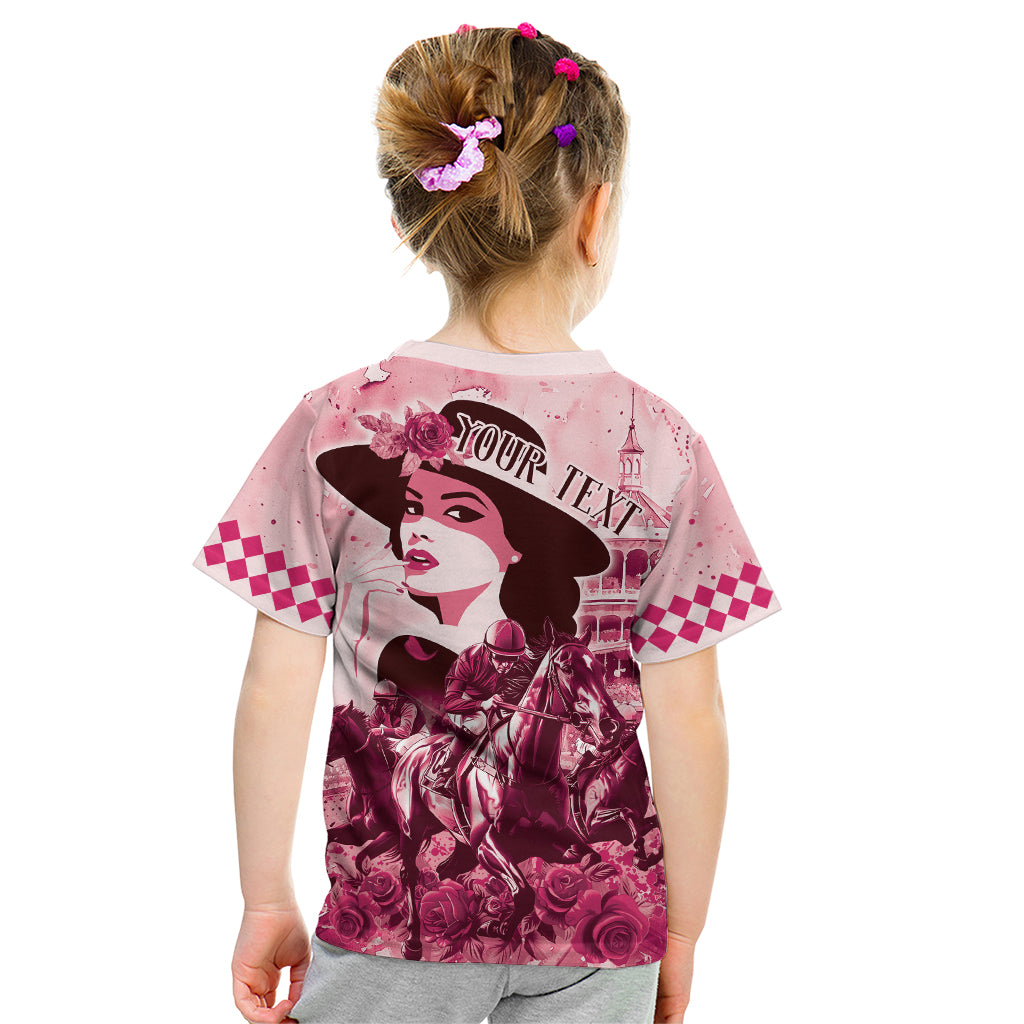 Personalized Kentucky Ladies Kid T Shirt The Run For The Roses Derby - Pink Out - Wonder Print Shop