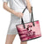 Personalized Kentucky Ladies Leather Tote Bag The Run For The Roses Derby - Pink Out - Wonder Print Shop