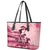 Personalized Kentucky Ladies Leather Tote Bag The Run For The Roses Derby - Pink Out - Wonder Print Shop