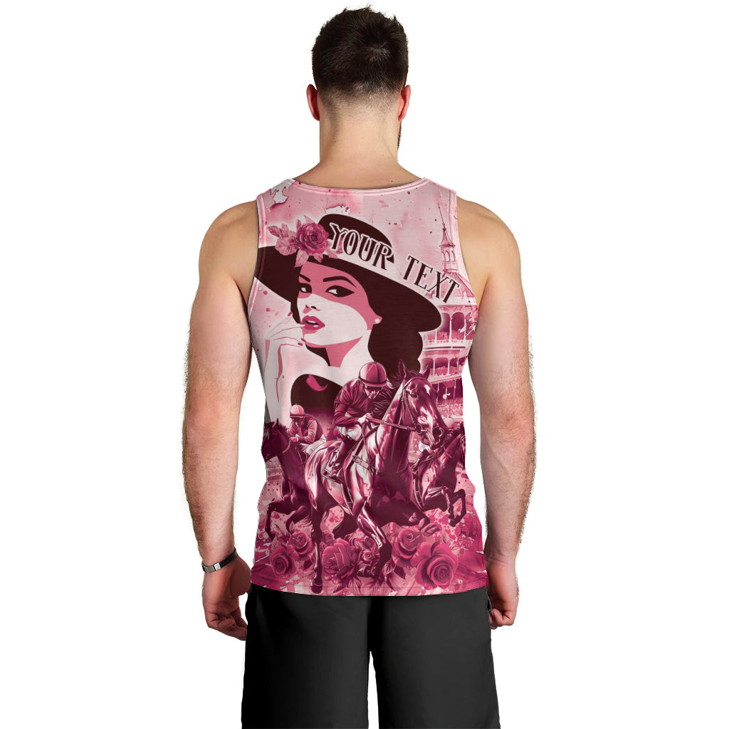 Personalized Kentucky Ladies Men Tank Top The Run For The Roses Derby - Pink Out - Wonder Print Shop