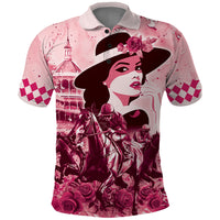 Personalized Kentucky Ladies Polo Shirt The Run For The Roses Derby - Pink Out - Wonder Print Shop