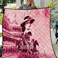 Personalized Kentucky Ladies Quilt The Run For The Roses Derby - Pink Out - Wonder Print Shop