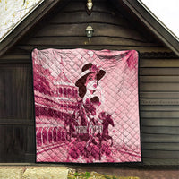 Personalized Kentucky Ladies Quilt The Run For The Roses Derby - Pink Out - Wonder Print Shop