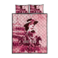 Personalized Kentucky Ladies Quilt Bed Set The Run For The Roses Derby - Pink Out - Wonder Print Shop