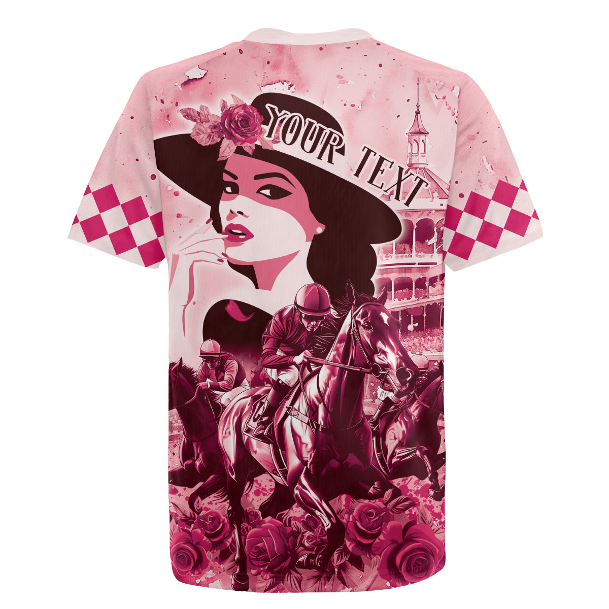 Personalized Kentucky Ladies Rugby Jersey The Run For The Roses Derby - Pink Out - Wonder Print Shop