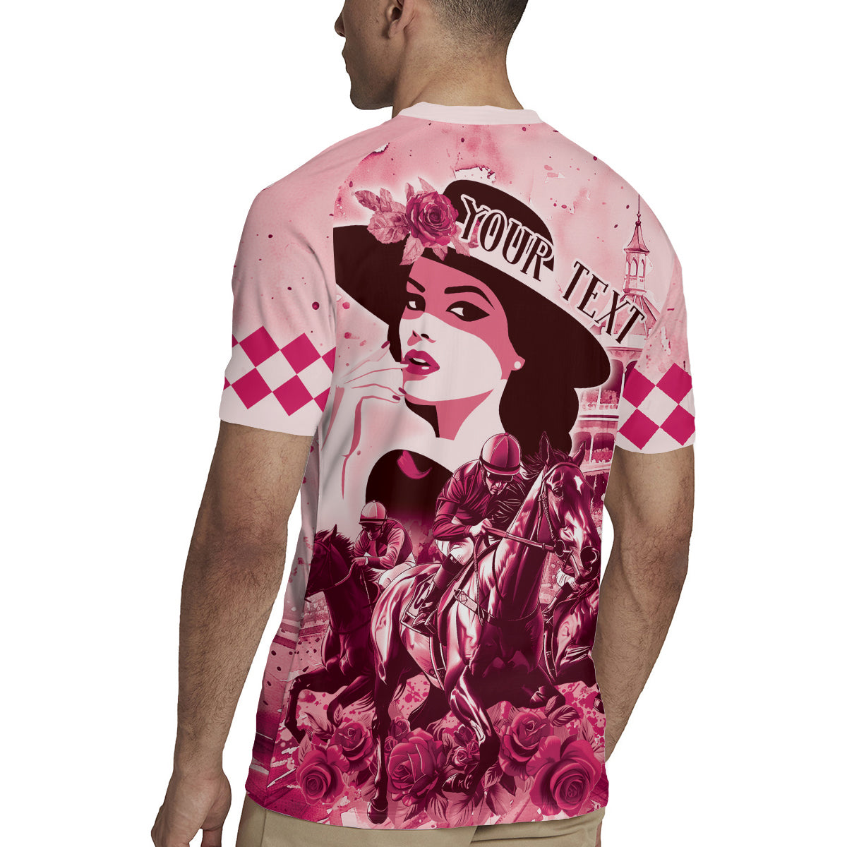 Personalized Kentucky Ladies Rugby Jersey The Run For The Roses Derby - Pink Out - Wonder Print Shop