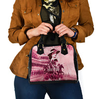 Personalized Kentucky Ladies Shoulder Handbag The Run For The Roses Derby - Pink Out