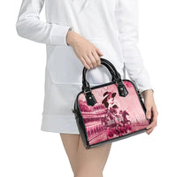 Personalized Kentucky Ladies Shoulder Handbag The Run For The Roses Derby - Pink Out