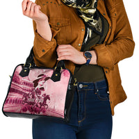 Personalized Kentucky Ladies Shoulder Handbag The Run For The Roses Derby - Pink Out