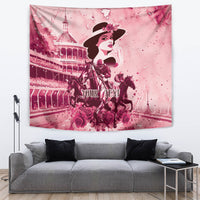 Personalized Kentucky Ladies Tapestry The Run For The Roses Derby - Pink Out - Wonder Print Shop